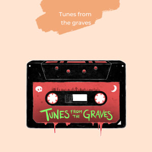 Spreadshirt-Designer-of-the-Month-October_Zombro_Audio-cassette-with-tunes-from-the-graves